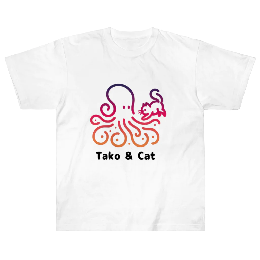 bravoadのタコ & 猫 ヘビーウェイトTシャツ