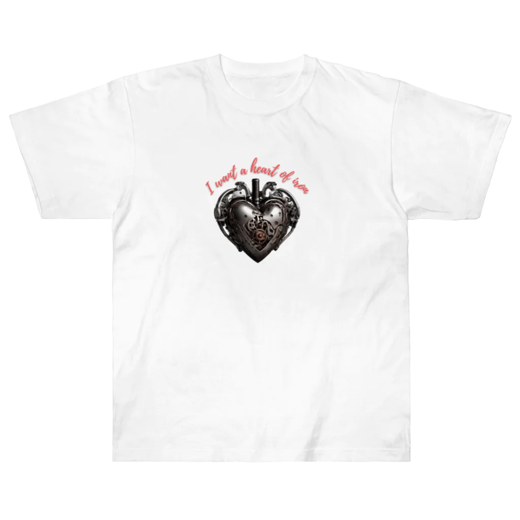 Love and peace to allの鉄の心臓が欲しい Heavyweight T-Shirt