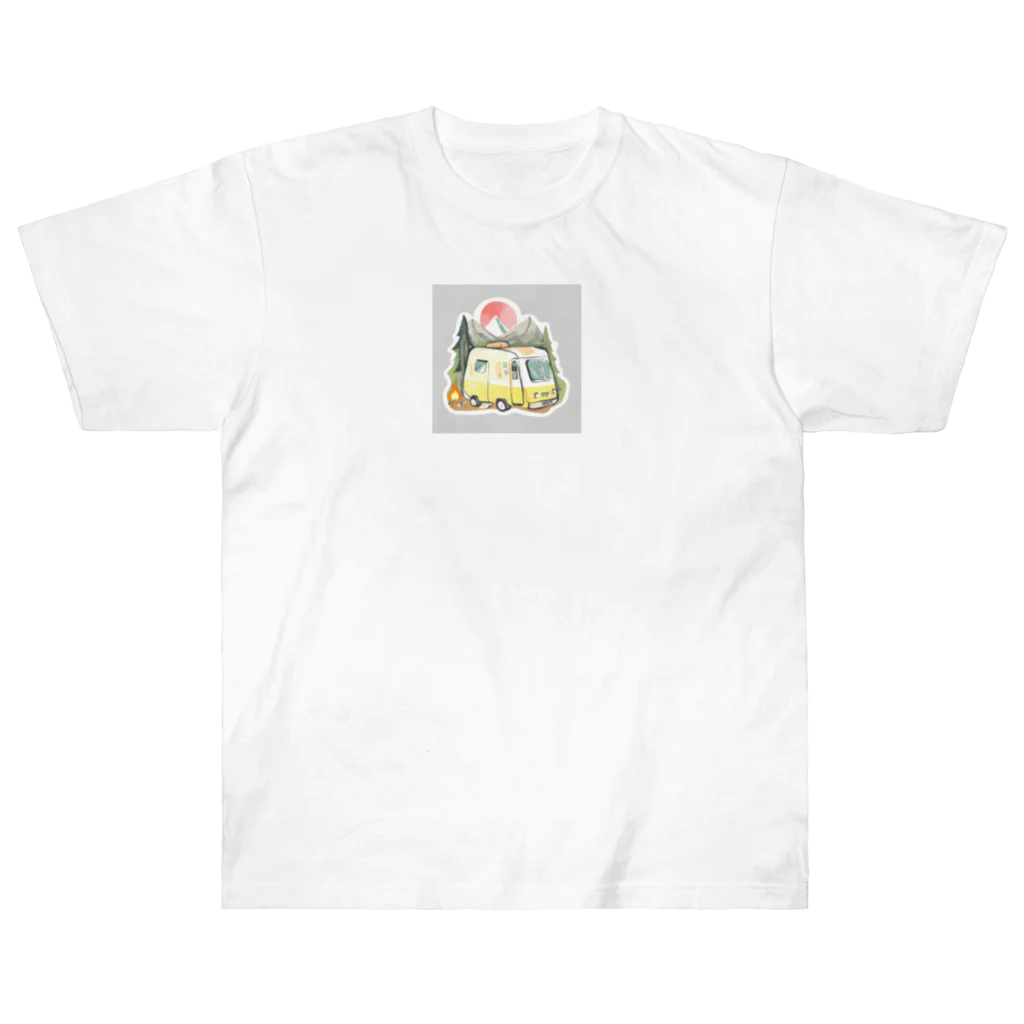 kozik01のおしゃれキャンプイラスト Heavyweight T-Shirt