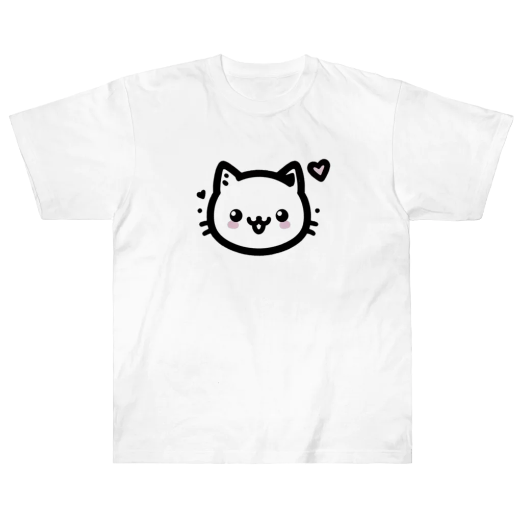 終わらない夢🌈の可愛いにゃんこ🐱💞 ヘビーウェイトTシャツ