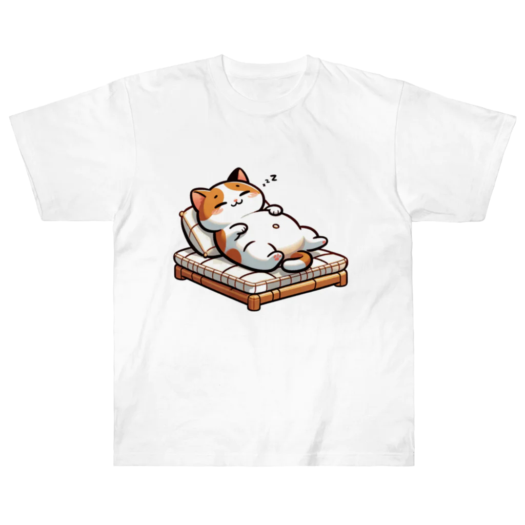 癒しの場｜Healing Placeの猫と一緒に癒されるアイテム ヘビーウェイトTシャツ