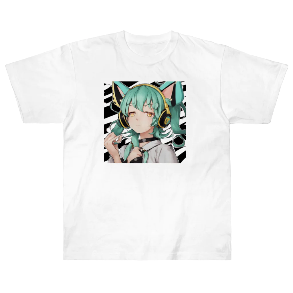 VOCALOID風な商品をのVOCALOID風 猫耳ちゃん ヘビーウェイトTシャツ