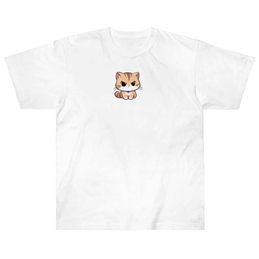 マッハSHOPのAI天風猫(怒1) ヘビーウェイトTシャツ