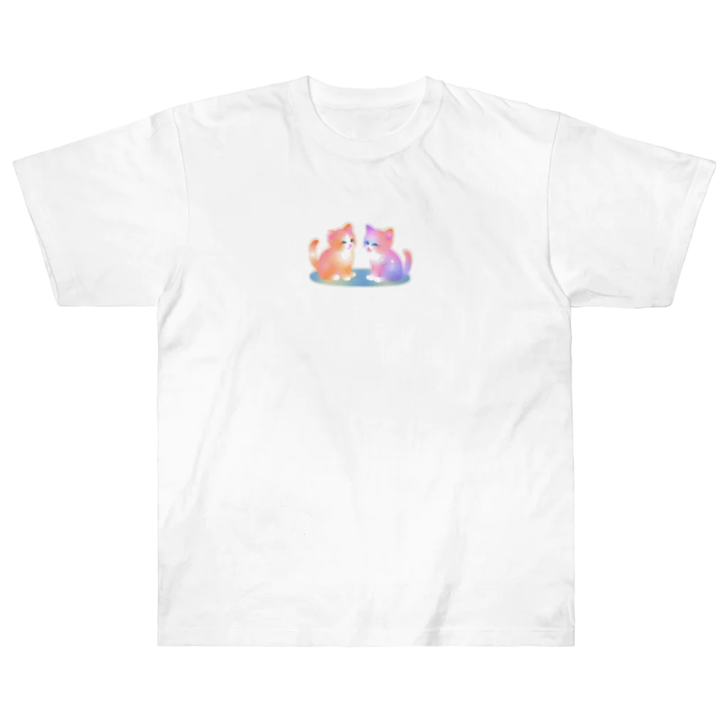 みずきちの思い付きのカラフル子猫ちゃん Heavyweight T-Shirt