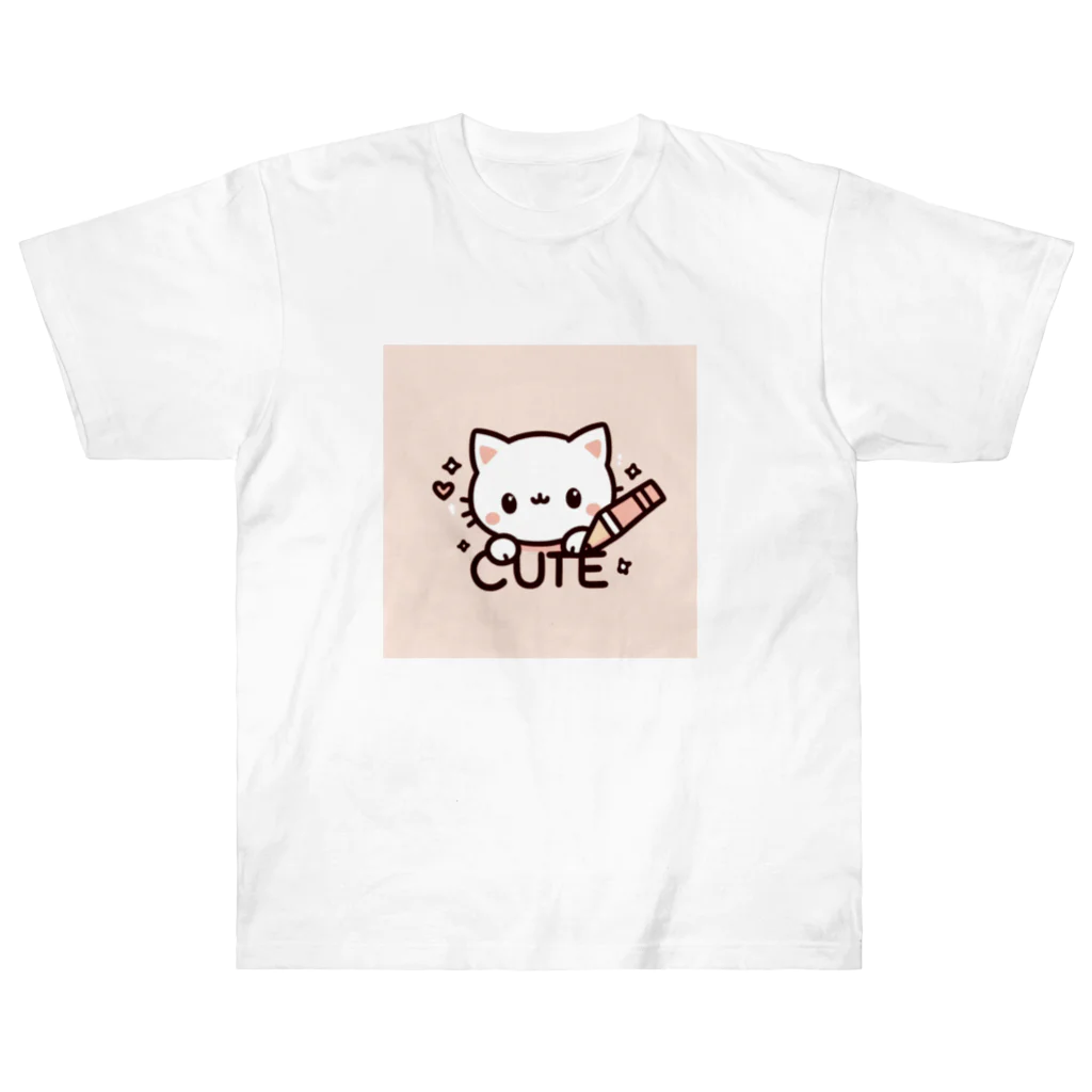 mini_asuのCut 猫 Heavyweight T-Shirt