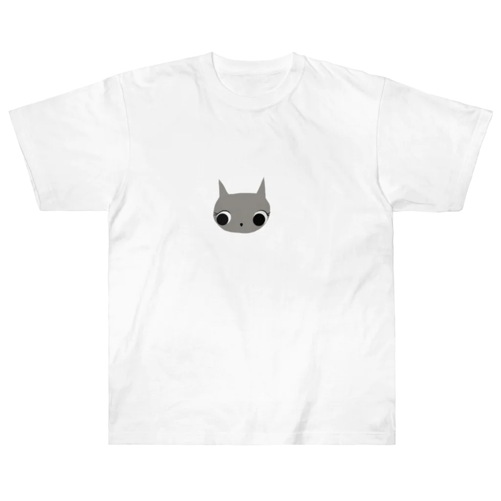 Popo Landのねこの「ね」 ヘビーウェイトTシャツ