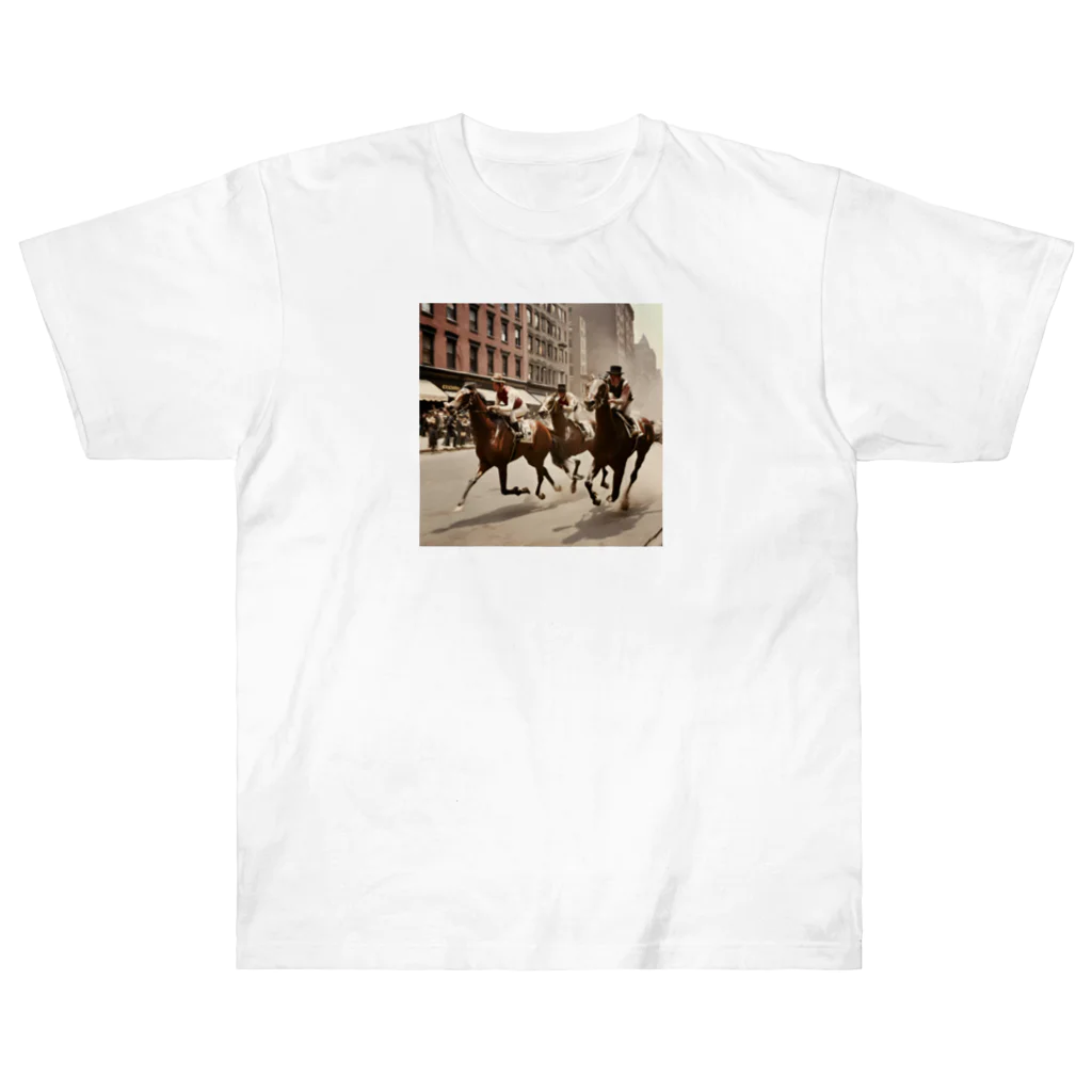 うまうまのclassic horse ヘビーウェイトTシャツ