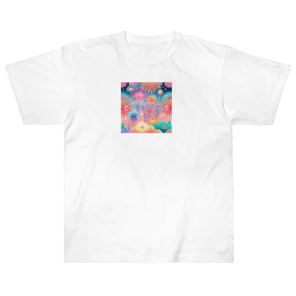 千裕アトリエ（いつもありがとう）の花火のアート Heavyweight T-Shirt