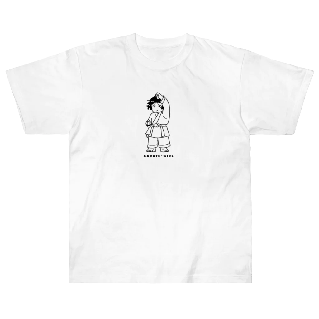 徳宮なっつのKARATE GIRL_透明 ヘビーウェイトTシャツ