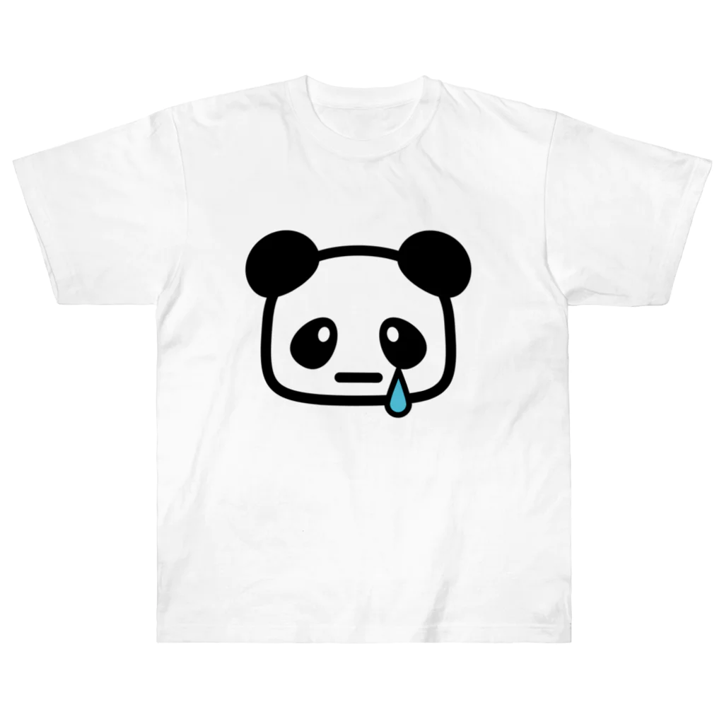 petitringo -プチリンゴ-のぱんだのロックも泣いちゃった ヘビーウェイトTシャツ