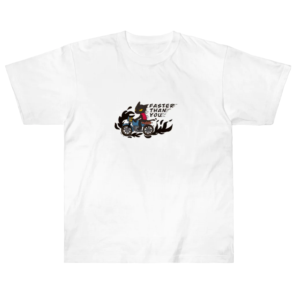 77Artcoのcafe racer cat Heavyweight T-Shirt
