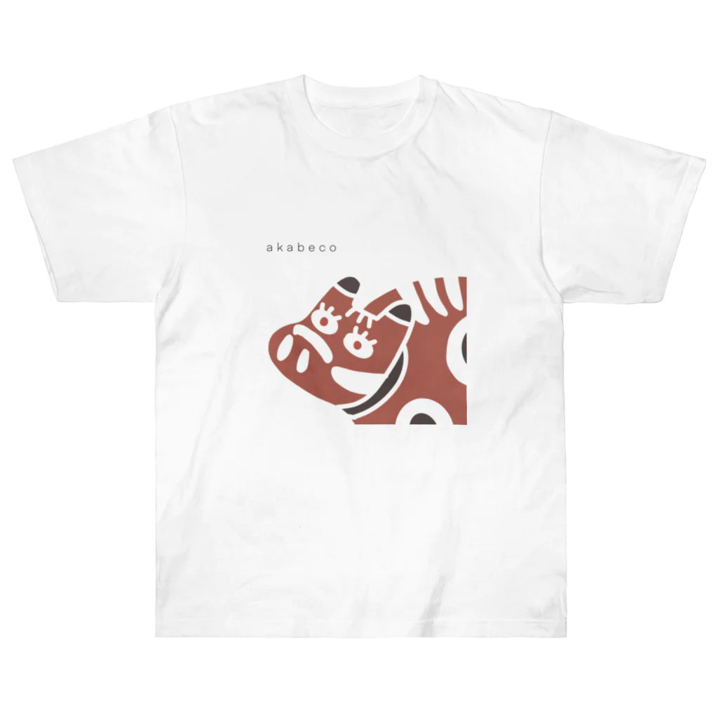 とーる 🇯🇵akabeco/animals/graffitiのakabecoドアップ ヘビーウェイトTシャツ