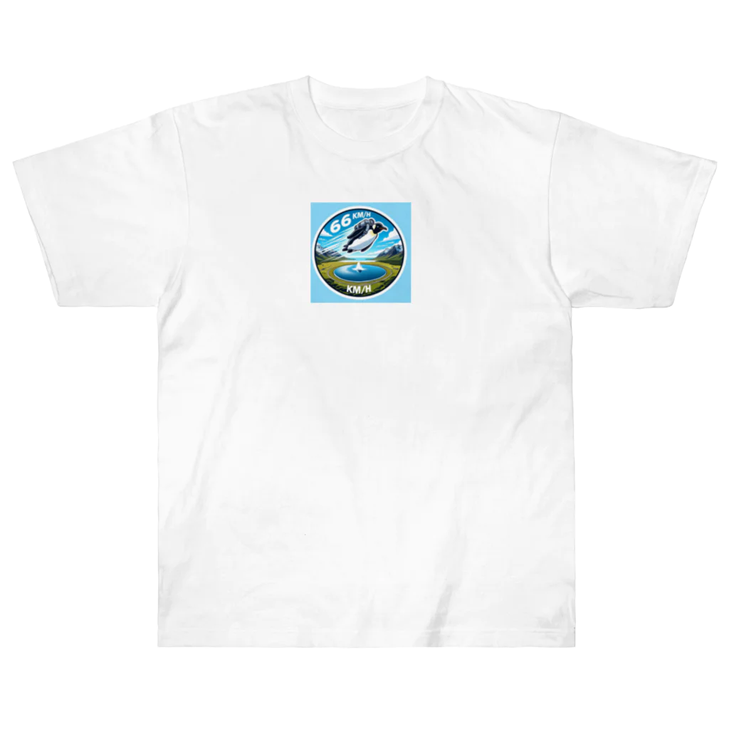 Emperor's FlightのFlying_penguin12 Heavyweight T-Shirt