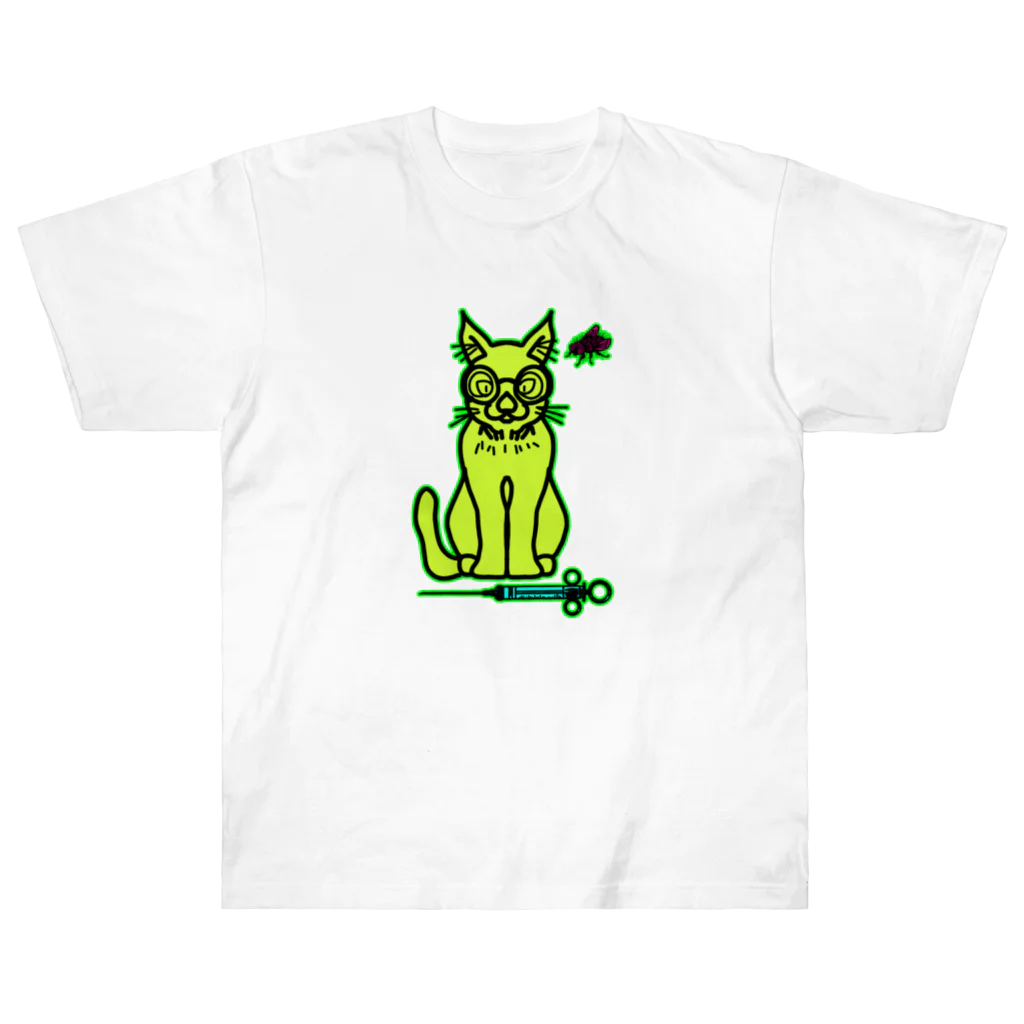 JINPIN (仁品)の待ちきれない猫 Heavyweight T-Shirt