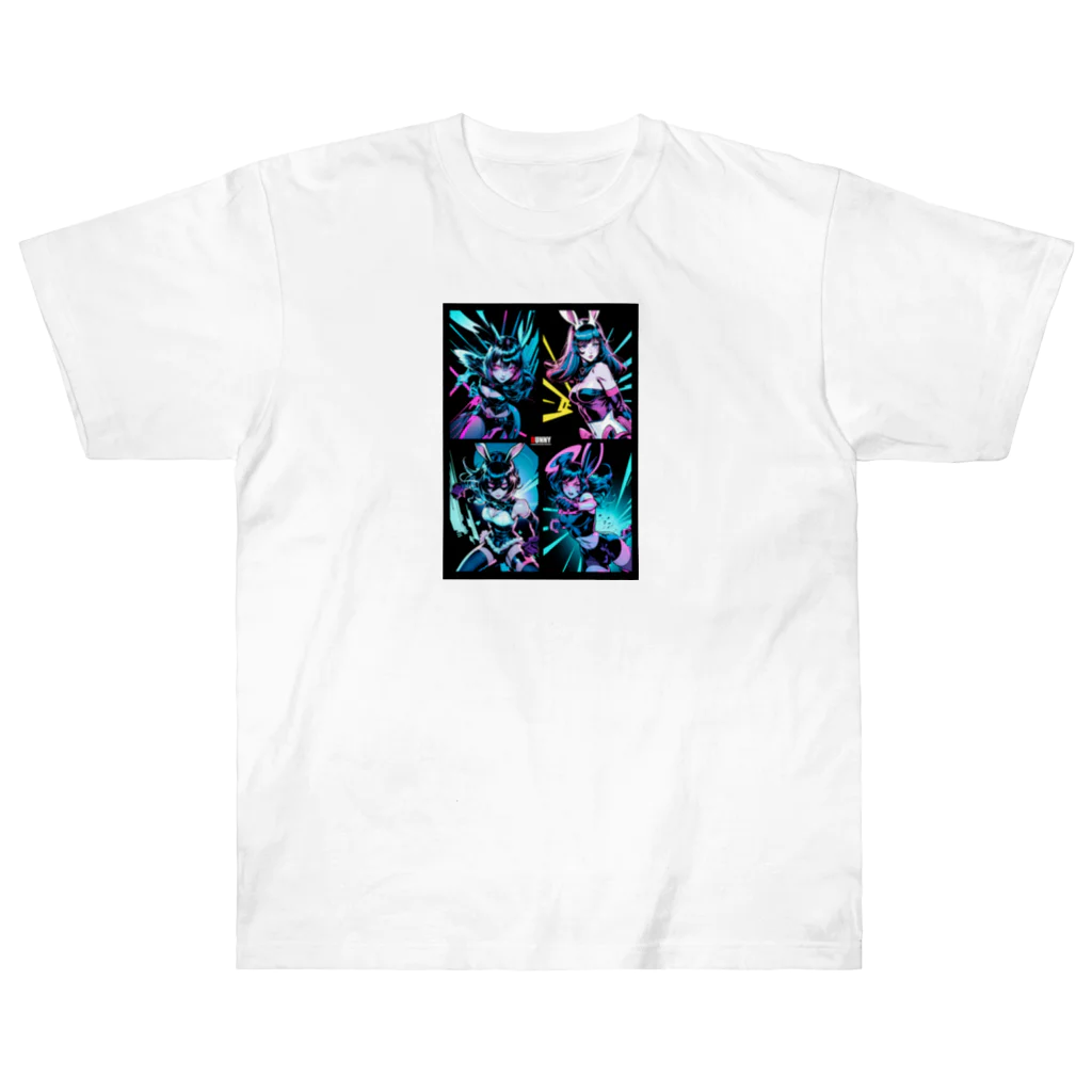 BUNNY-ONLINEのBUNNY-ART No.11 アメコミガールズ Heavyweight T-Shirt