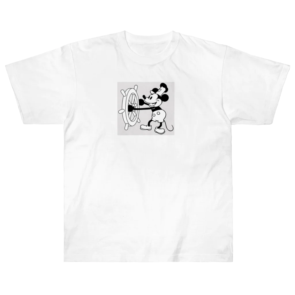 パブリックドメイン：蒸気船ウィリーのネズミの蒸気船ウィリーのネズミ Heavyweight T-Shirt