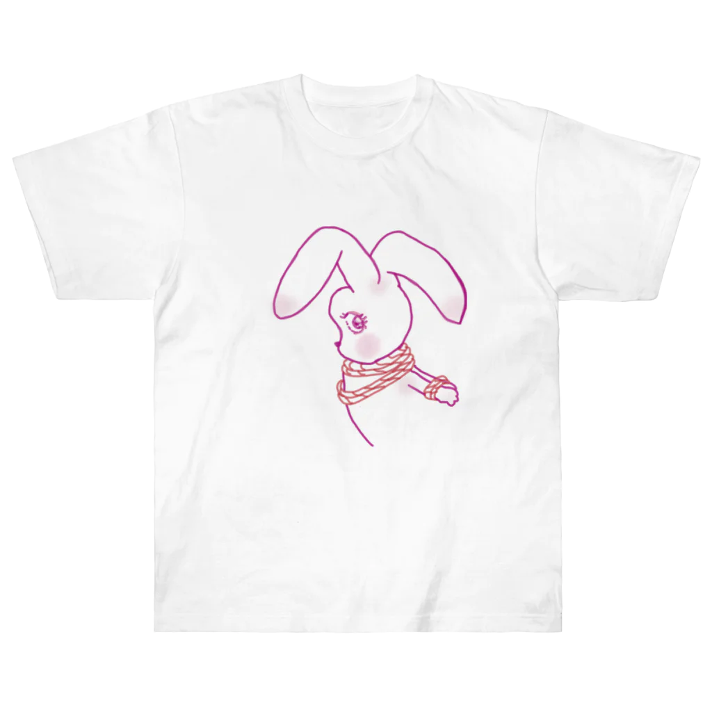 縄猫のお店の縄兎ちゃん/rope bunny （能登半島地震応援アイテム） Heavyweight T-Shirt