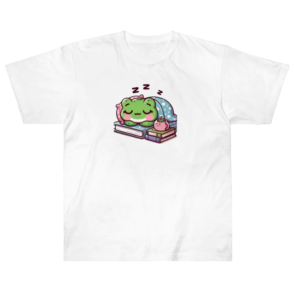 Shiba_IncのSleeping frogs(熟睡する蛙) Heavyweight T-Shirt