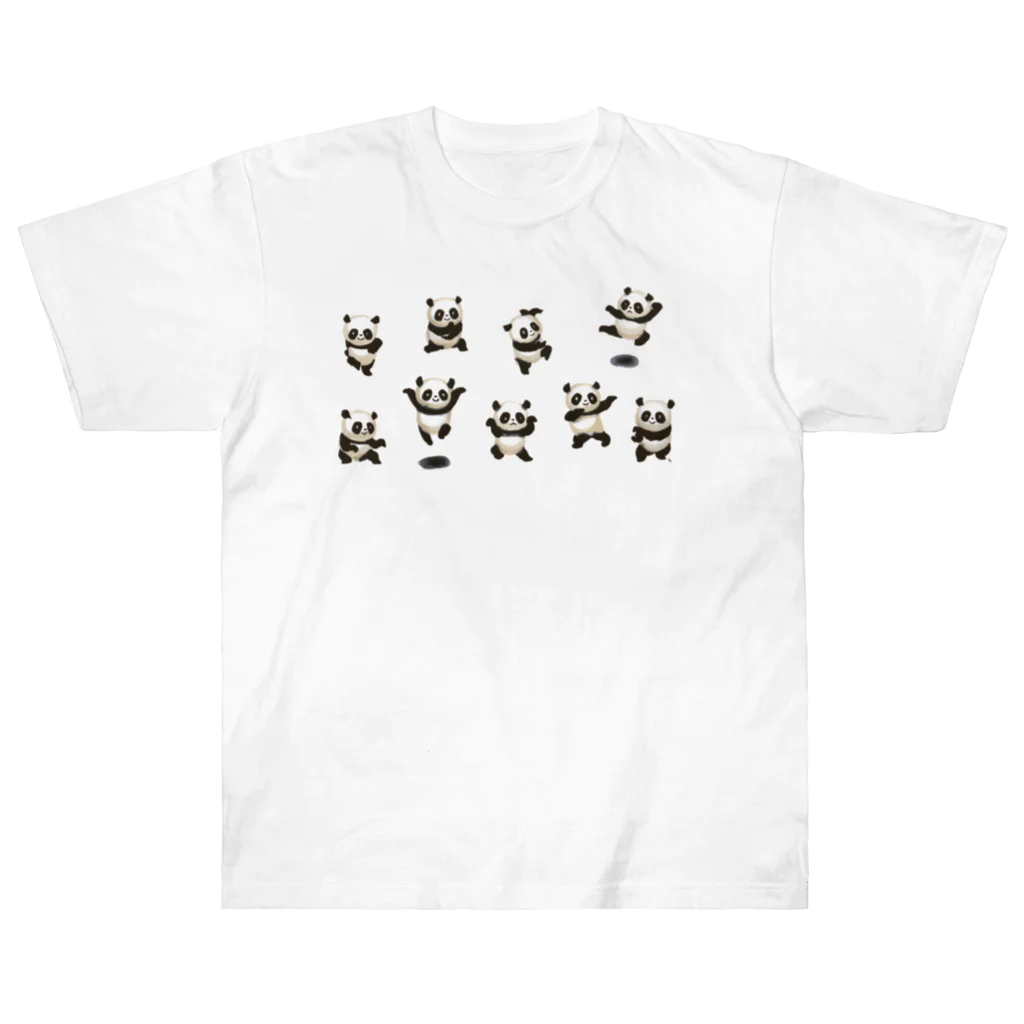 segasworksの功夫のパンダちゃん（横構図） Heavyweight T-Shirt