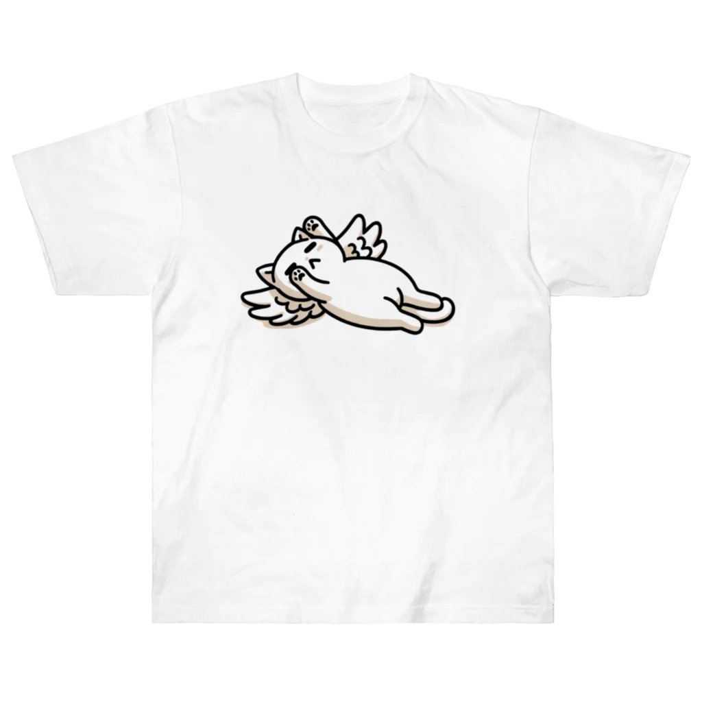 Mystery Cat Worldの何もしたくないのんびりねこ Heavyweight T-Shirt