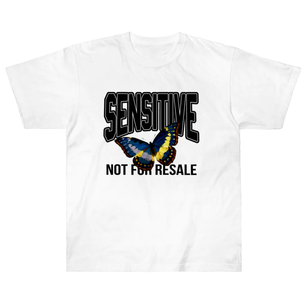 厨二病のたまり場のSensitive(Butterfly) ヘビーウェイトTシャツ