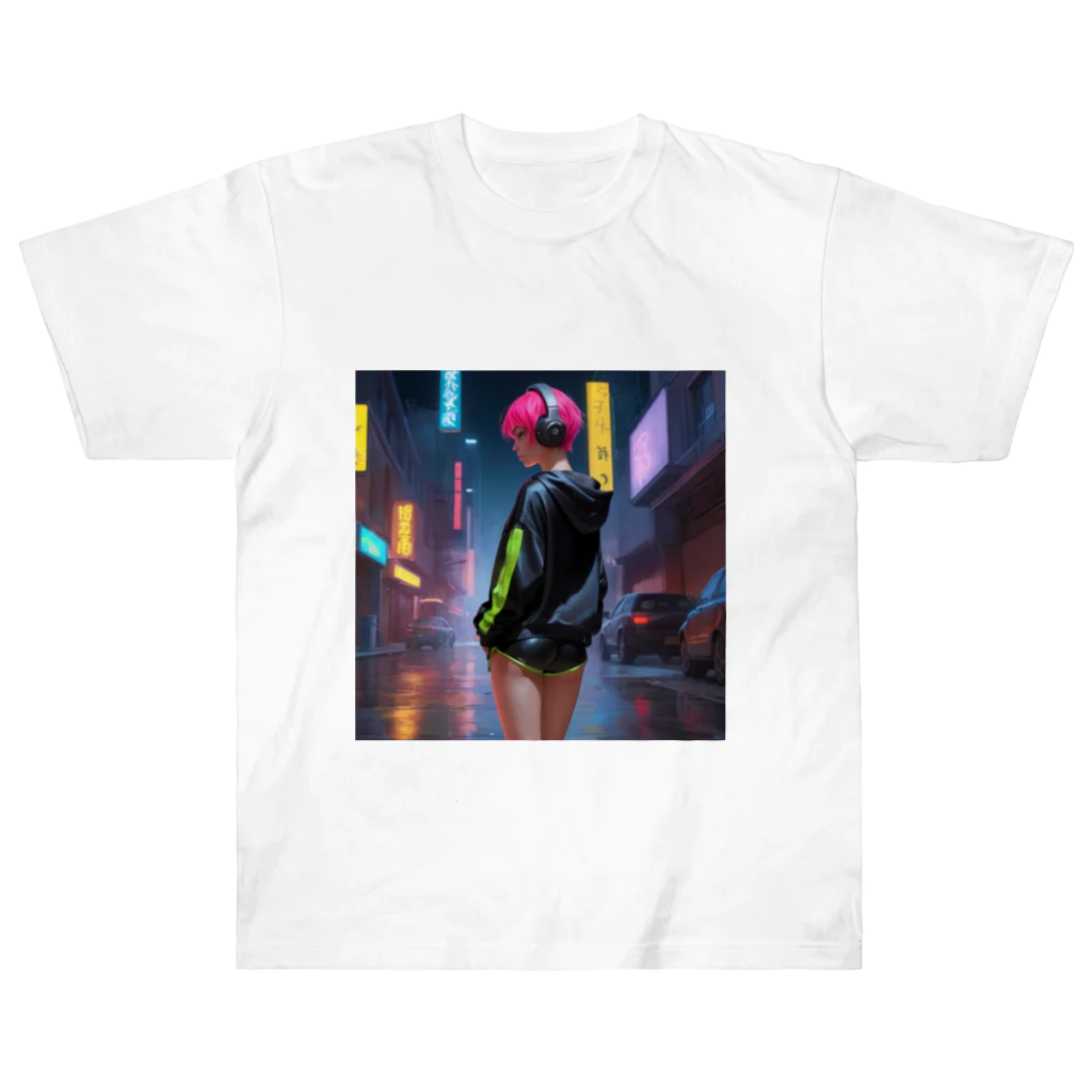 shiba9のCyber Girl ヘビーウェイトTシャツ