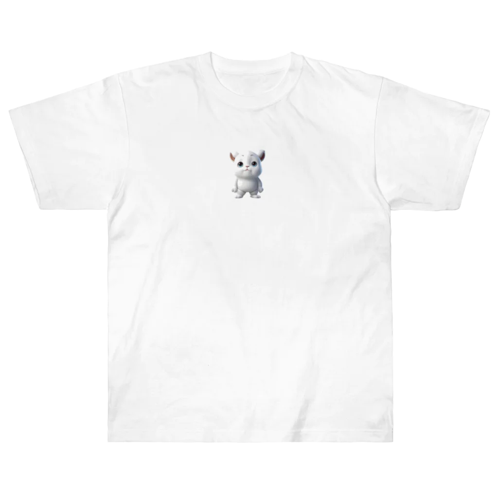 ブサカワ二頭身アニマルくんのブサカワ二頭身アニマル(背景無) Heavyweight T-Shirt