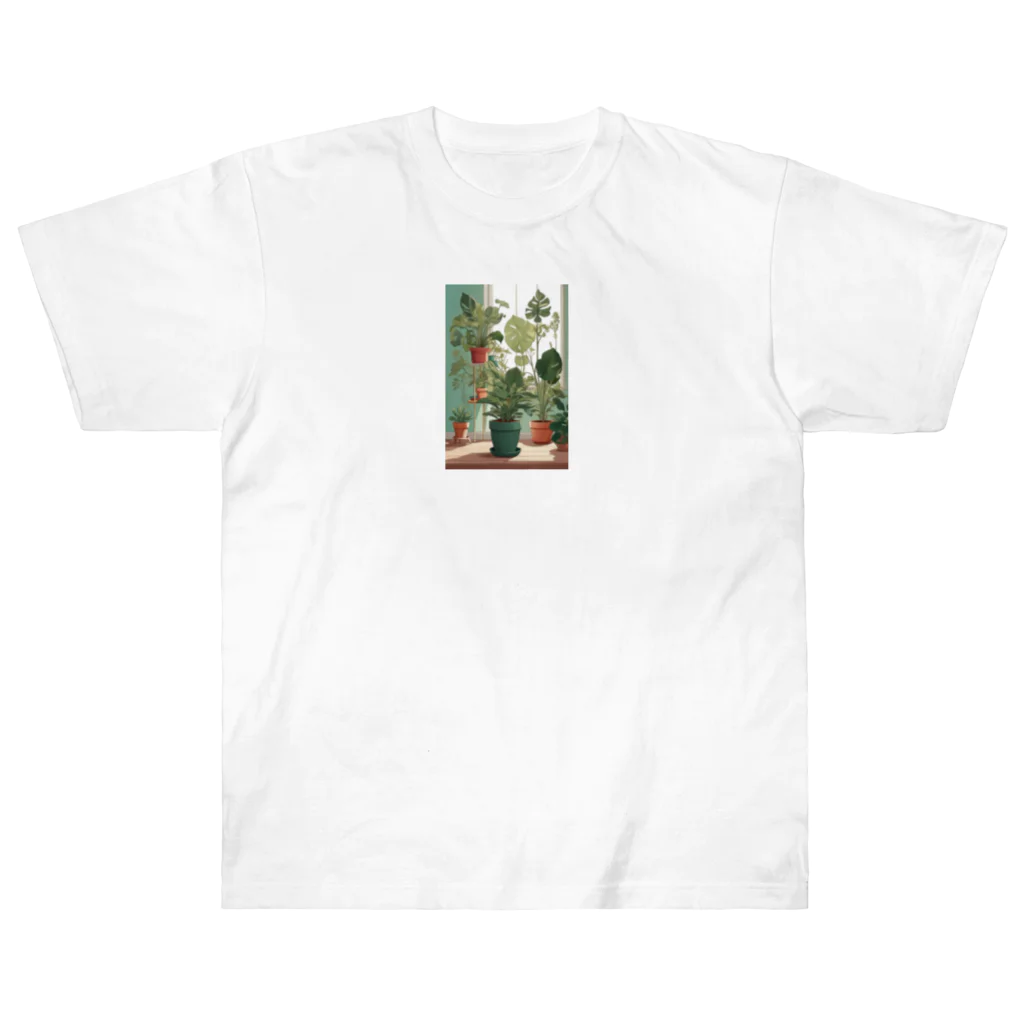 kamako-0608の観葉植物のイラスト Heavyweight T-Shirt