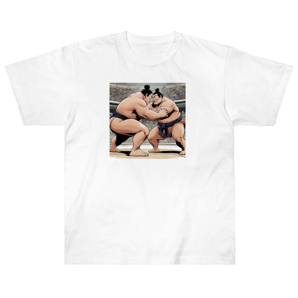 wowwooの相撲2 ヘビーウェイトTシャツ