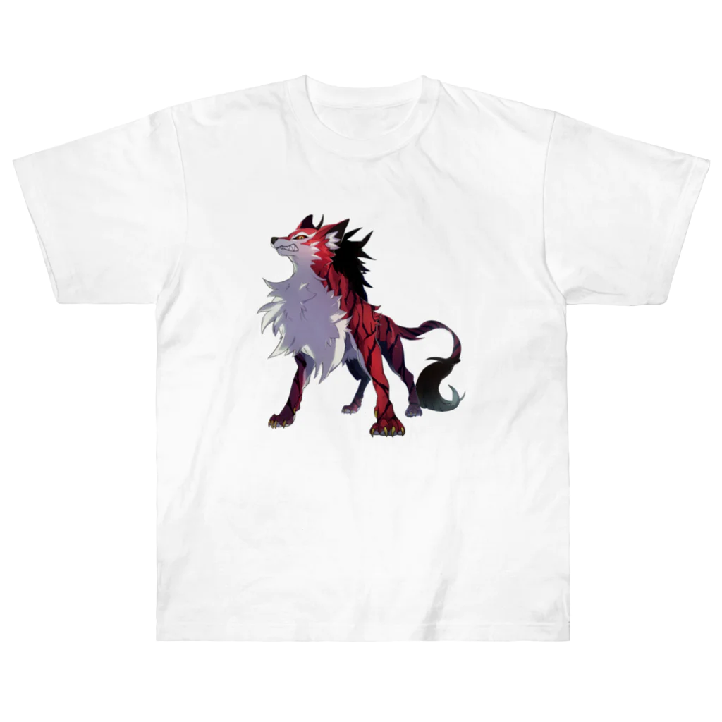 SCL_UMA_Crew_ProjectのデジタルUMA：ジェヴォーダンの獣 Beast of gevaudan Heavyweight T-Shirt