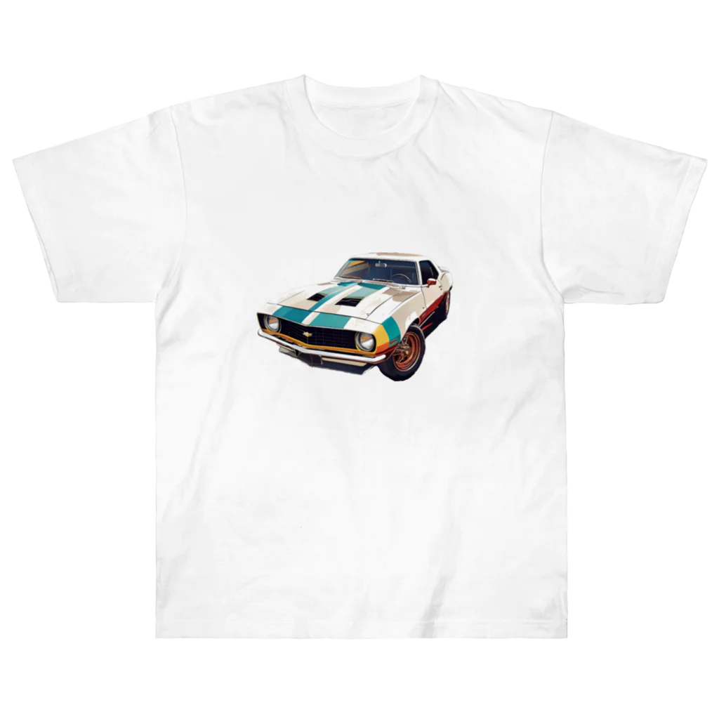 wowwooのOld Chevrolet Camaro ヘビーウェイトTシャツ
