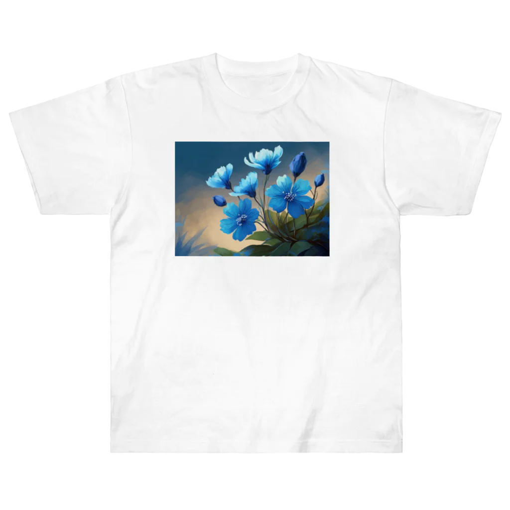 Happy Shopの青い花 ヘビーウェイトTシャツ