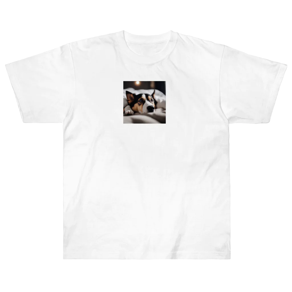 クロスクリエイティブのぬくぬく犬生活 Heavyweight T-Shirt