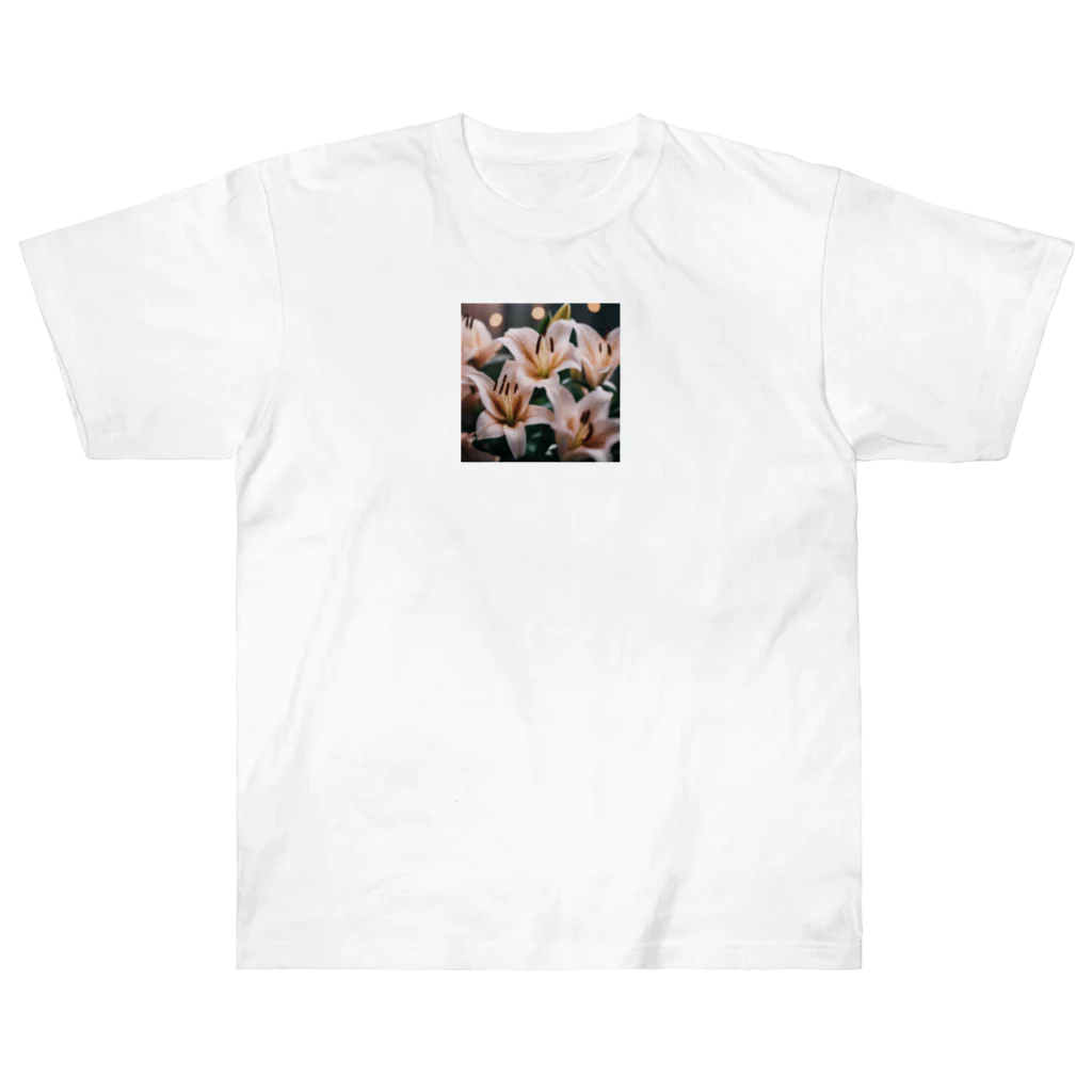 neat55のヒメユリの優雅な花弁 Heavyweight T-Shirt