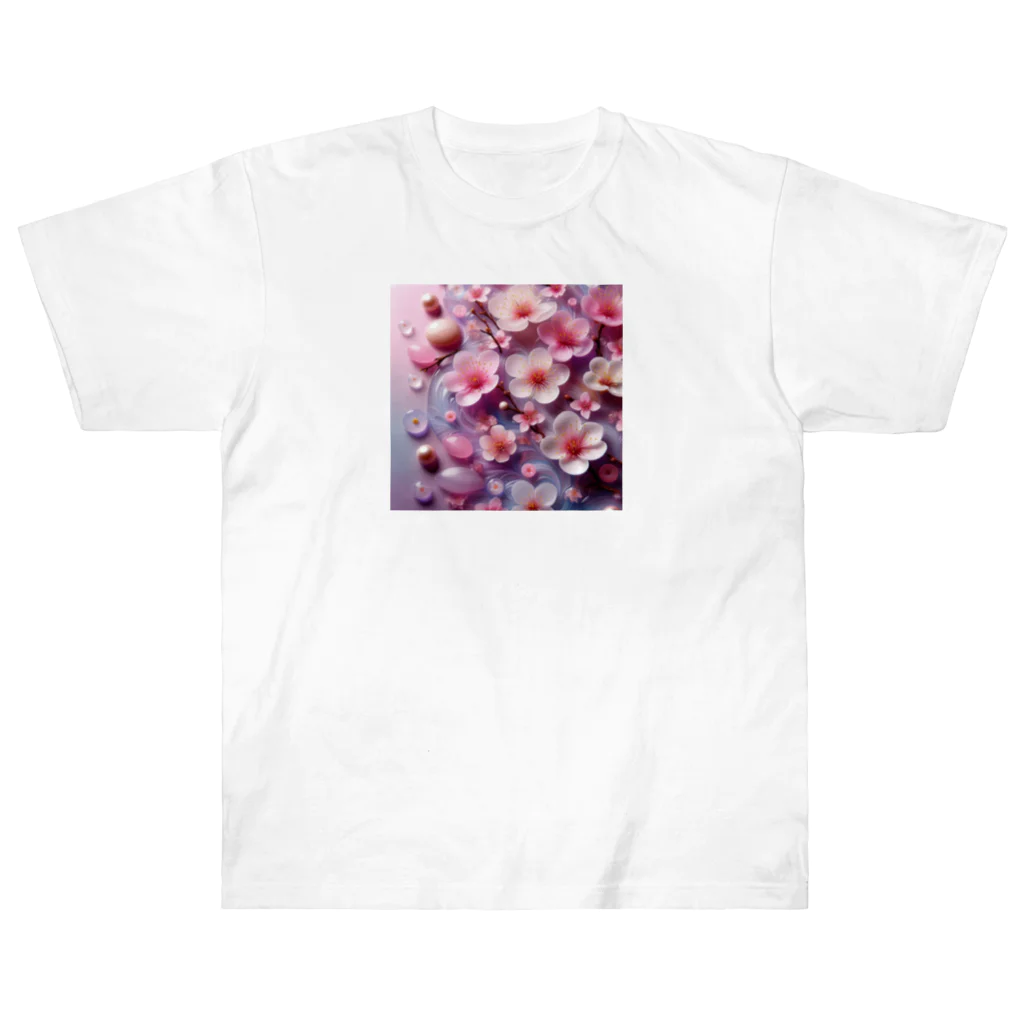 終わらない夢🌈の桜🌸 ヘビーウェイトTシャツ