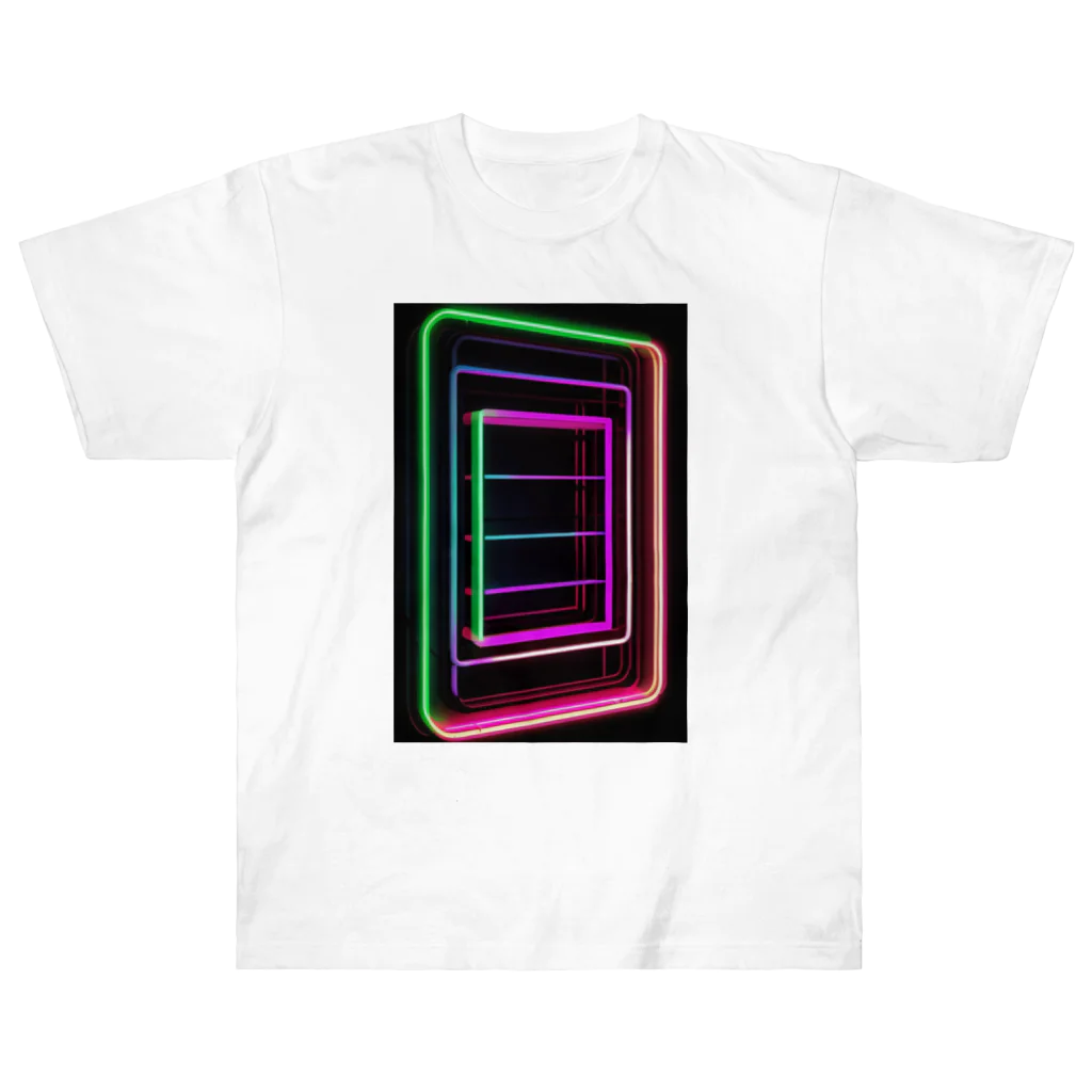 Association Against Mirroring SelfiesのAbstract_Neonsign Heavyweight T-Shirt