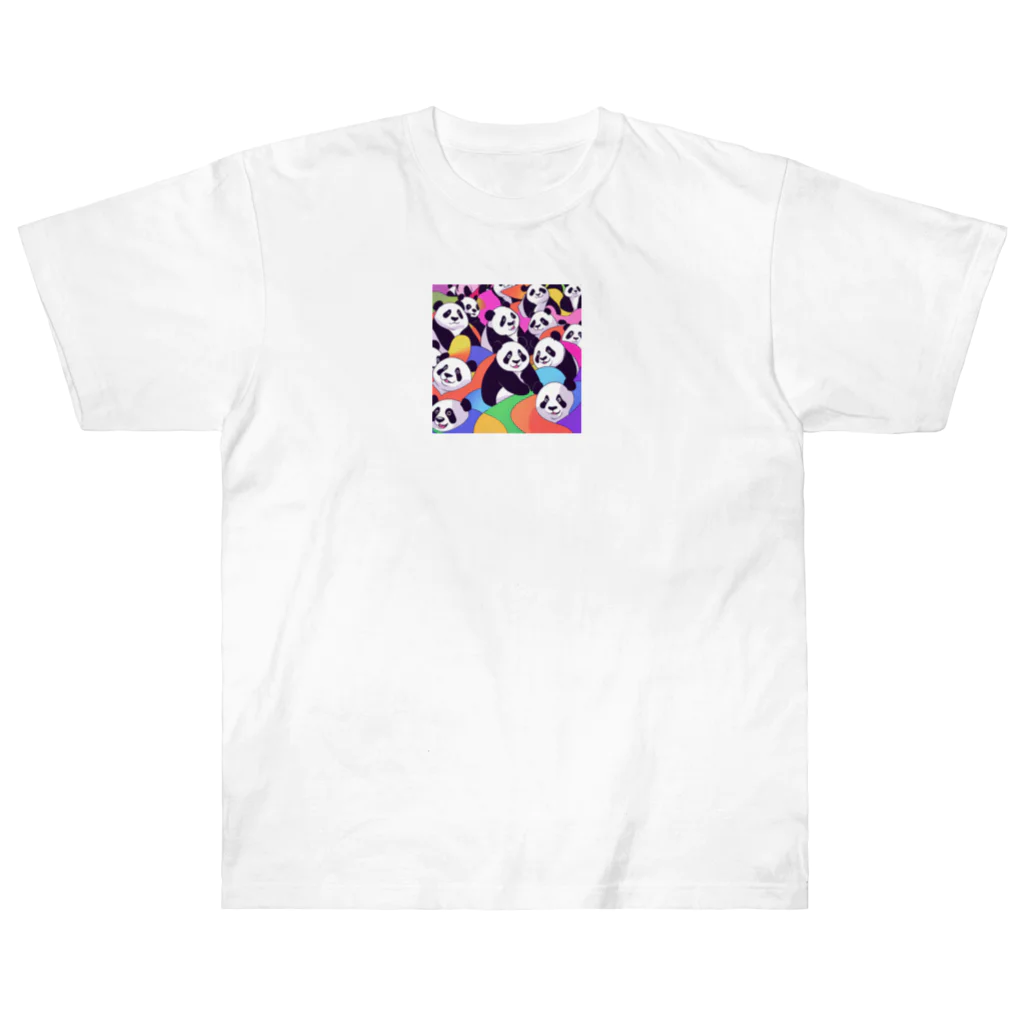 カラフルパンダズのカラフルパンダ大集合！ Heavyweight T-Shirt