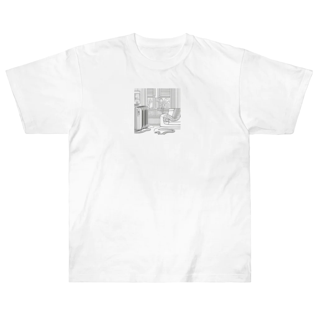 Sunbathingの暖房の前でまったりと寝そべりながら冬を喜んでいる蛇 Heavyweight T-Shirt