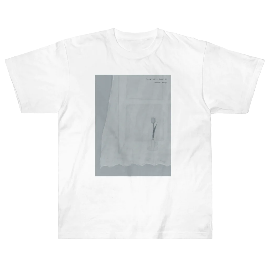 rilybiiのtulipe gris bleu . ヘビーウェイトTシャツ