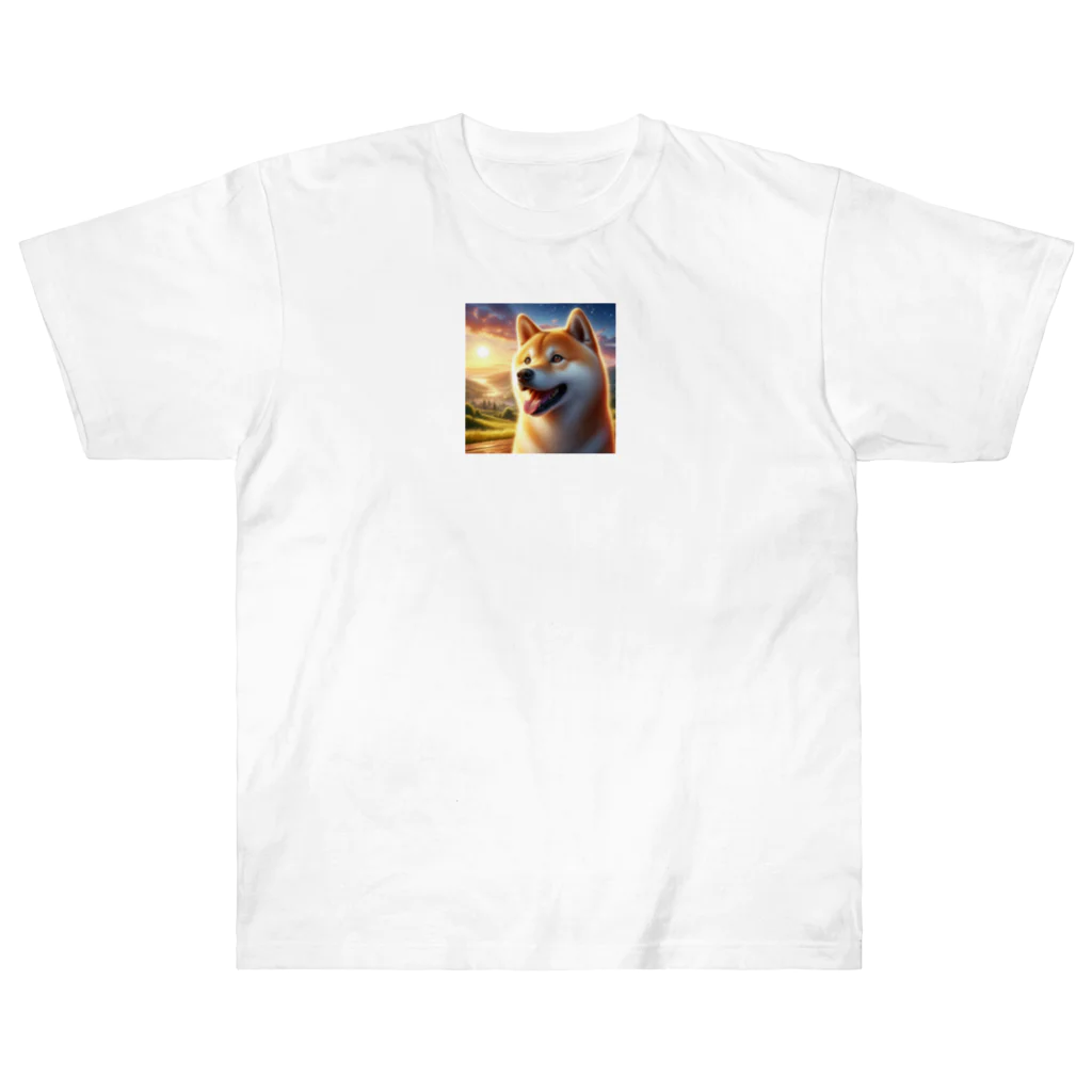 ANTARESの忠犬の眼差し　柴犬 Heavyweight T-Shirt