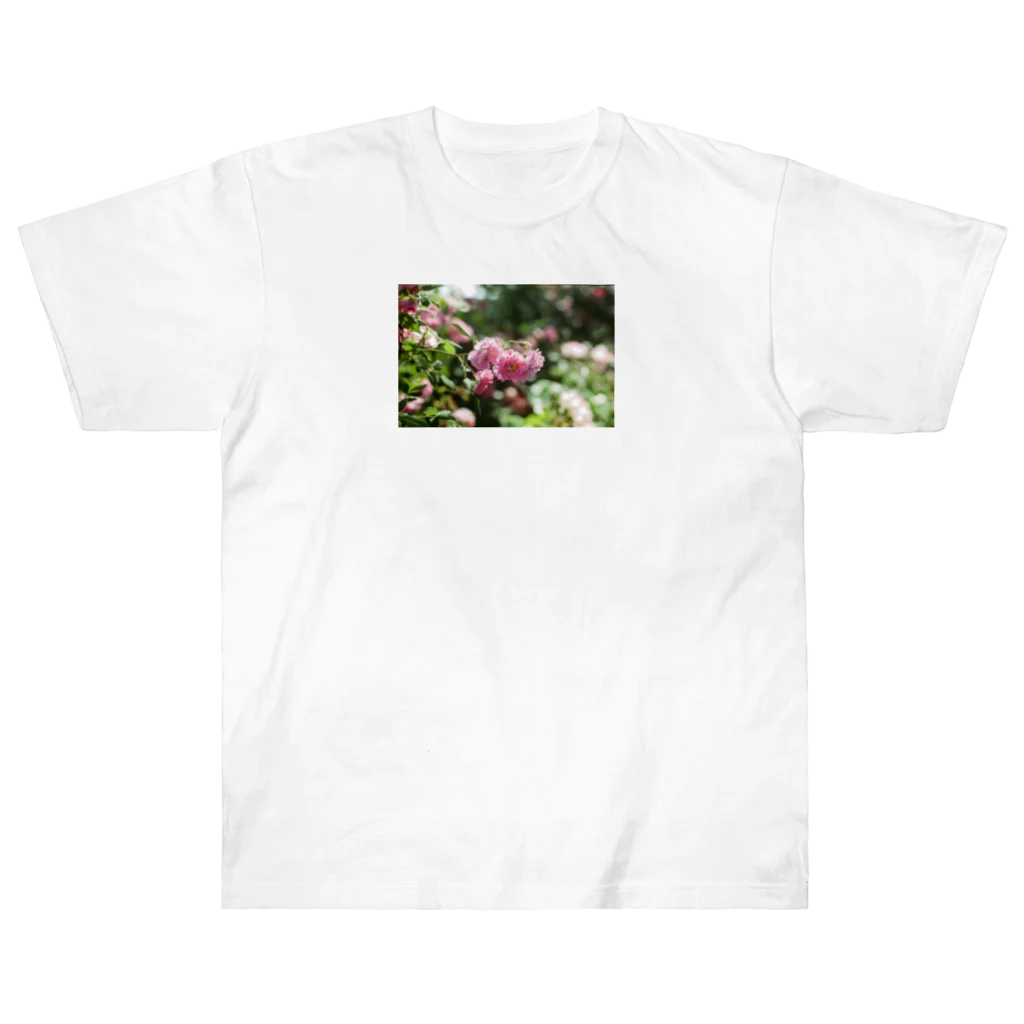 サニー プーのPINK ROSE  Heavyweight T-Shirt