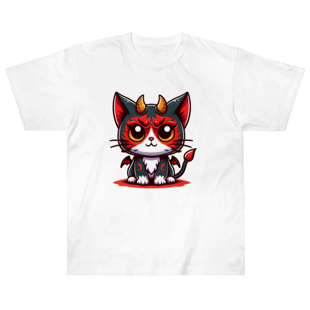 zuuu-の！結構強い悪魔にゃんこ！ ヘビーウェイトTシャツ