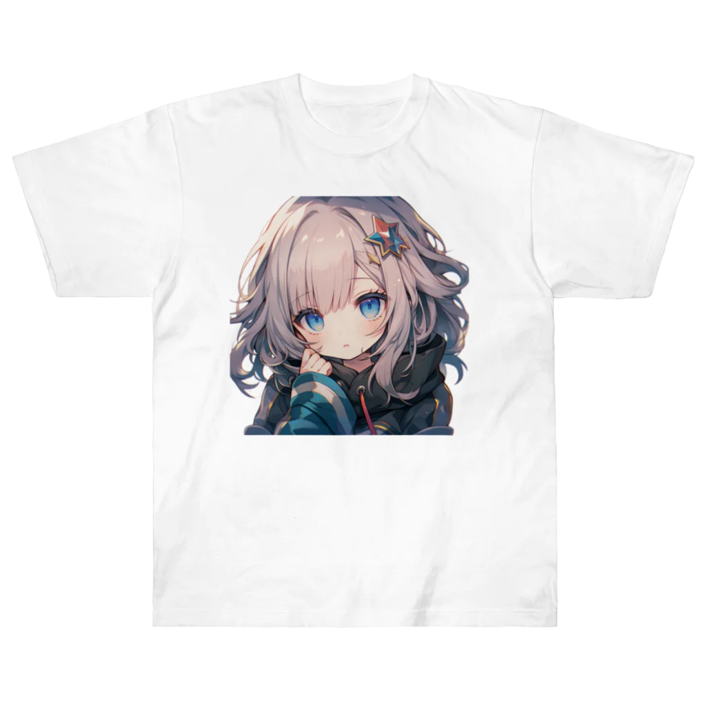 honoka_tの見つめる美少女 ヘビーウェイトTシャツ