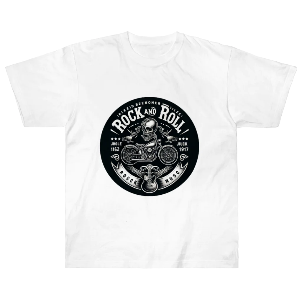 ロック堂のバイクアンドギター ヘビーウェイトTシャツ