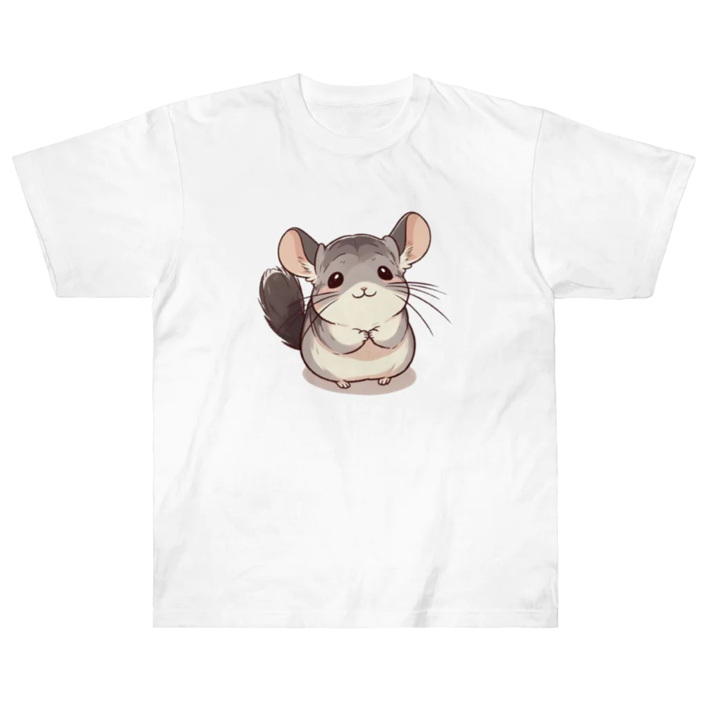 もふっとチンチラ🐭のおねだりチンチラ ヘビーウェイトTシャツ