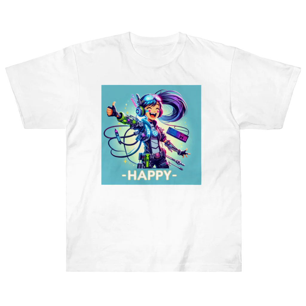 iSysのゲーミング少女ピーシーツー Heavyweight T-Shirt