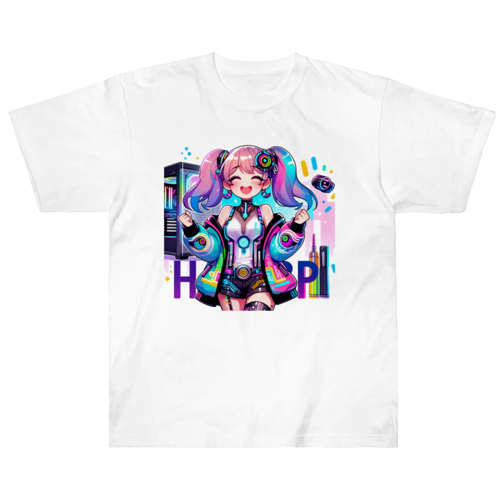 iSysのゲーミング少女ピーシースリー Heavyweight T-Shirt