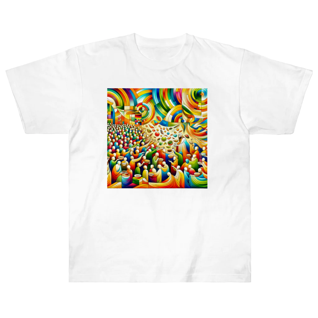 7no70の五千人の給食 Heavyweight T-Shirt