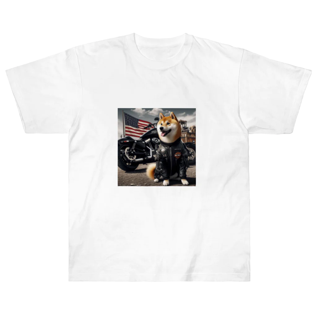 ANTARESのアメリカンライダー柴犬 Heavyweight T-Shirt