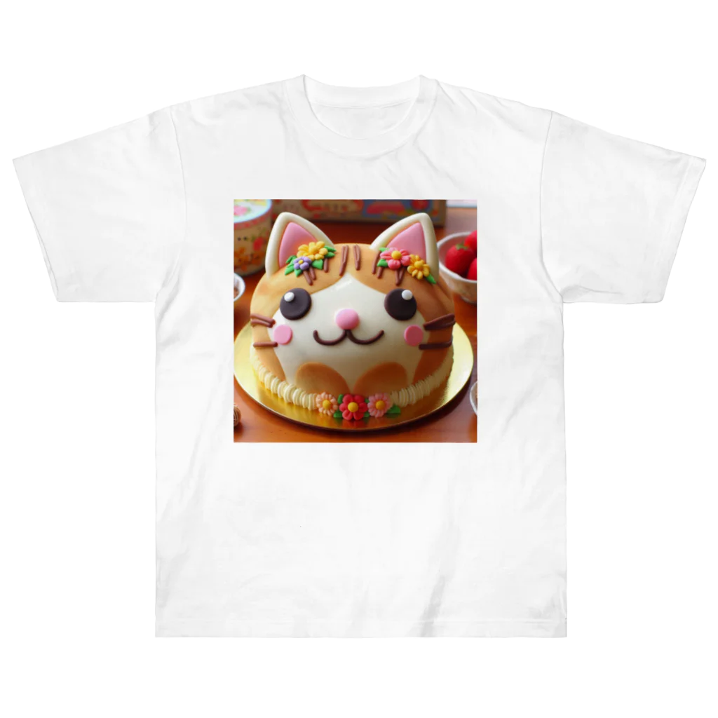 neko_shopのねこケーキ２ ヘビーウェイトTシャツ